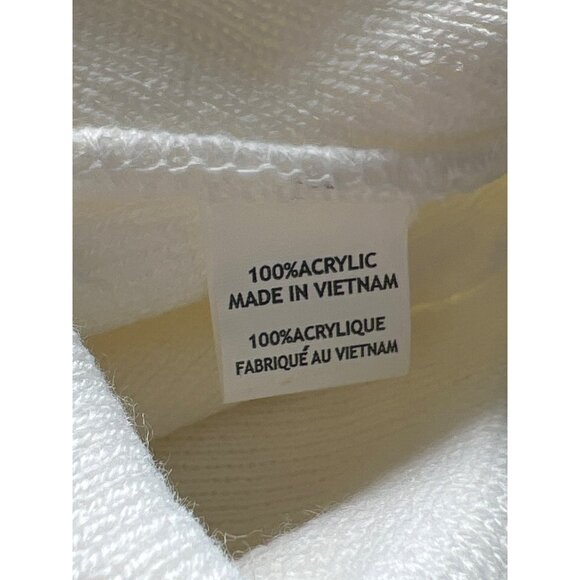 Beechfield Boston Hockey 88 Circle Patch Beanie Hat Unisex OS White Acrylic Cozy - Picture 4 of 6